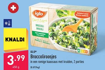 Promoties Broccoliroosjes - Iglo - Geldig van 07/10/2022 tot 14/10/2022 bij Aldi