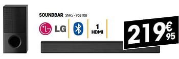 Promoties Lg soundbar snh5 - LG - Geldig van 29/09/2022 tot 15/10/2022 bij Electro Depot