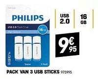 Pack van 3 usb sticks-Philips