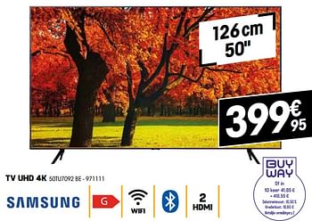 Promoties Samsung tv uhd 4k 50tu7092 - Samsung - Geldig van 29/09/2022 tot 15/10/2022 bij Electro Depot