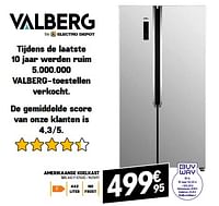 Valberg amerikaanse koelkast sbs 442 f x742c-Valberg