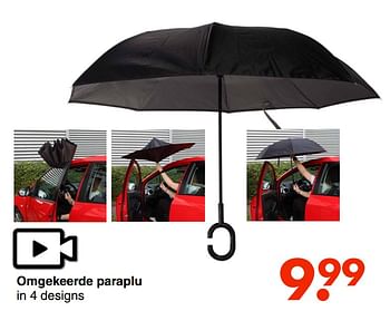 Versnel overhemd Oceaan Huismerk - Wibra Omgekeerde paraplu - Promotie bij Wibra
