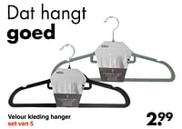 Velour kleding hanger-Huismerk - Wibra