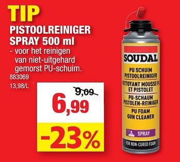 Promoties Pistoolreiniger spray - Soudal - Geldig van 28/09/2022 tot 09/10/2022 bij Hubo