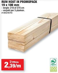 Ruw hout in promopack-Huismerk - Hubo 