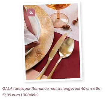 Promoties Gala tafelloper romance met linnengevoel - Gala - Geldig van 01/10/2022 tot 31/12/2022 bij Ava