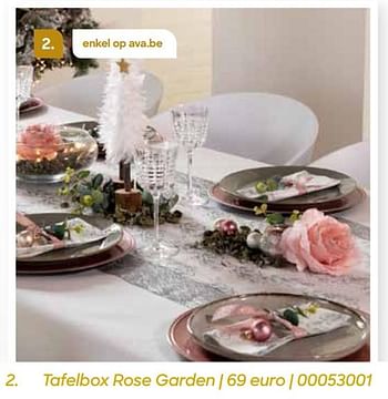 Promoties Tafelbox rose garden - Huismerk - Ava - Geldig van 01/10/2022 tot 31/12/2022 bij Ava