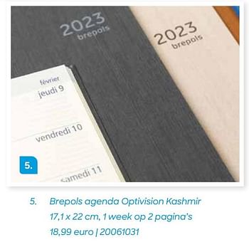 Promoties Brepols agenda optivision kashmir - Brepols - Geldig van 01/10/2022 tot 31/12/2022 bij Ava