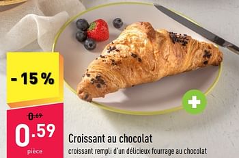 Promoties Croissant au chocolat - Huismerk - Aldi - Geldig van 03/10/2022 tot 08/10/2022 bij Aldi