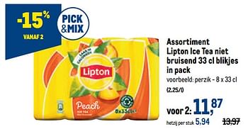 Promoties Lipton ice tea niet bruisend perzik - Lipton - Geldig van 05/10/2022 tot 18/10/2022 bij Makro