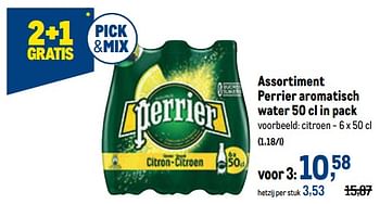 Promoties Perrier aromatisch water citroen - Perrier - Geldig van 05/10/2022 tot 18/10/2022 bij Makro