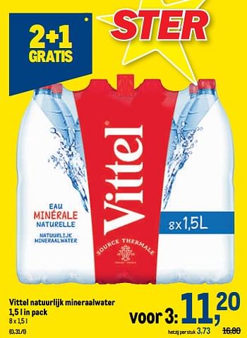 Promotions Vittel natuurlijk mineraalwater - Vittel - Valide de 05/10/2022 à 18/10/2022 chez Makro