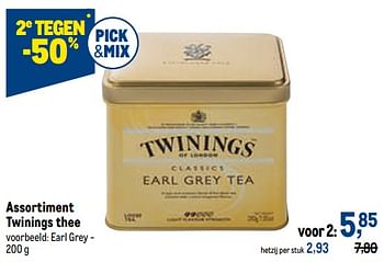 Promoties Twinings thee earl grey - Twinings - Geldig van 05/10/2022 tot 18/10/2022 bij Makro