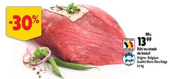 Promotions Rôti ou steak de boeuf - Produit maison - Match - Valide de 28/09/2022 à 04/10/2022 chez Match
