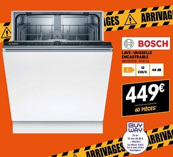 Promotions Bosch lave-vaisselle encastrable smv2itx22e - Bosch - Valide de 29/09/2022 à 15/10/2022 chez Electro Depot
