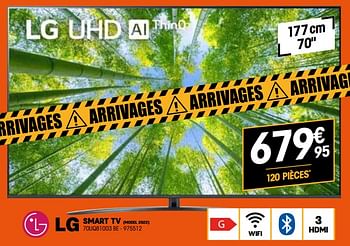 Promotions Lg smart tv 70uq81003 - LG - Valide de 29/09/2022 à 15/10/2022 chez Electro Depot