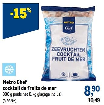 Promoties Metro chef cocktail de fruits de mer - Huismerk - Makro - Geldig van 05/10/2022 tot 18/10/2022 bij Makro