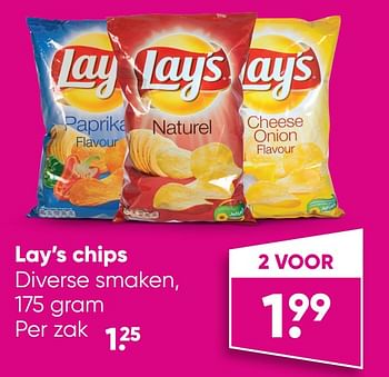 Promoties Lay’s chips - Lay's - Geldig van 26/09/2022 tot 09/10/2022 bij Big Bazar