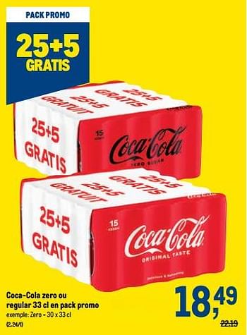 Promoties Coca-cola zero - Coca Cola - Geldig van 05/10/2022 tot 18/10/2022 bij Makro