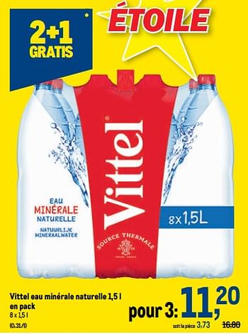 Promoties Vittel eau minérale naturelle - Vittel - Geldig van 05/10/2022 tot 18/10/2022 bij Makro