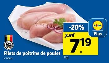 Promotions Filets de poitrine de poulet - Produit maison - Lidl - Valide de 10/10/2022 à 15/10/2022 chez Lidl