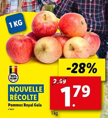 Promotions Pommes royal gala - Produit maison - Lidl - Valide de 10/10/2022 à 15/10/2022 chez Lidl