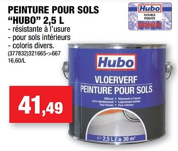 Promotions Peinture pour sols hubo - Produit maison - Hubo  - Valide de 28/09/2022 à 09/10/2022 chez Hubo