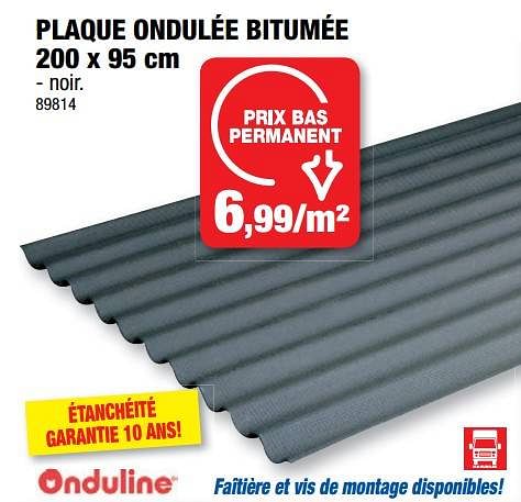 Onduline Plaque Ondulée Bitumée - Promotie Bij Hubo