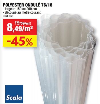 Promotions Polyester ondulé 76-18 - Scala - Valide de 28/09/2022 à 09/10/2022 chez Hubo