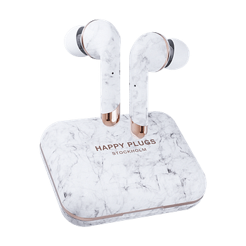 Promoties Happy Plugs Hoofdtelefoon Air 1 Plus In ear White marble - Geldig van 20/01/2022 tot 07/03/2022 bij Auva