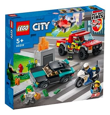 Promotions LEGO City 60319 Brandweer- en politieachtervolging - Valide de 08/01/2022 à 24/02/2022 chez Dreamland