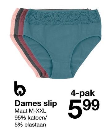 Promoties Dames slip - Huismerk - Zeeman  - Geldig van 01/10/2022 tot 14/10/2022 bij Zeeman