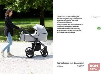Promoties Wandelwagen met draagmand magnet - Quax - Geldig van 01/10/2022 tot 31/10/2022 bij Multi Bazar