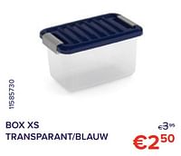 Box xs transparant-blauw-Huismerk - Euroshop