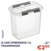Q-line opbergbox 1.1l transparant-Sunware