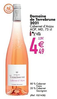 Domaine de terrebrune 2021 cabernet d’anjou aop, md-Rosé wijnen