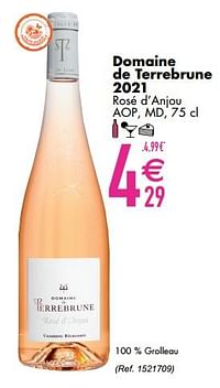 Domaine de terrebrune 2021 rosé d’anjou aop, md-Rosé wijnen