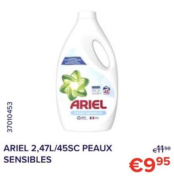 Promoties Ariel 2,47l-45sc peaux sensibles - Ariel - Geldig van 01/10/2022 tot 31/10/2022 bij Euro Shop