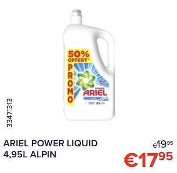 Promotions Ariel power liquid alpin - Ariel - Valide de 01/10/2022 à 31/10/2022 chez Euro Shop