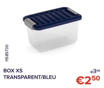 Promotions Box xs transparent-bleu - Produit Maison - Euroshop - Valide de 01/10/2022 à 31/10/2022 chez Euro Shop