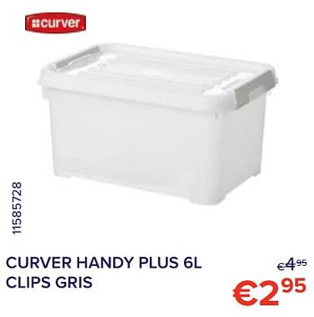 Promoties Curver handy plus clips gris - Curver - Geldig van 01/10/2022 tot 31/10/2022 bij Euro Shop
