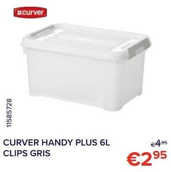 Promotions Curver handy plus clips gris - Curver - Valide de 01/10/2022 à 31/10/2022 chez Euro Shop