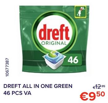 Promoties Dreft all in one green - Dreft - Geldig van 01/10/2022 tot 31/10/2022 bij Euro Shop
