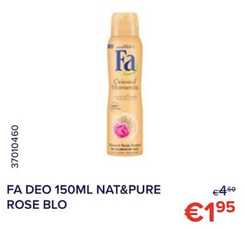 Promotions Fa deo nat+pure rose blo - Fa - Valide de 01/10/2022 à 31/10/2022 chez Euro Shop