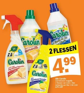 Promoties Alle carolin - Carolin - Geldig van 03/10/2022 tot 09/10/2022 bij Albert Heijn
