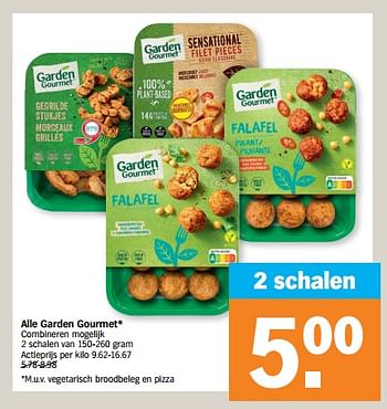 Promoties Alle garden gourmet - Garden Gourmet - Geldig van 03/10/2022 tot 09/10/2022 bij Albert Heijn