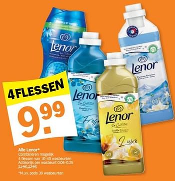 Promoties Alle lenor - Lenor - Geldig van 03/10/2022 tot 09/10/2022 bij Albert Heijn