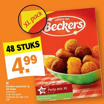 Promoties Beckers partymix xl - Beckers - Geldig van 03/10/2022 tot 09/10/2022 bij Albert Heijn