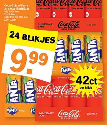 Promoties Coca-cola of fanta - Huismerk - Albert Heijn - Geldig van 03/10/2022 tot 09/10/2022 bij Albert Heijn