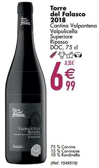 Torre del falasco 2018 cantina valpantena valpolicella superiore ripasso-Rode wijnen